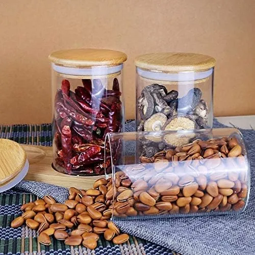 320ml 3pcs Round Glass Airtight Jar Set 01106