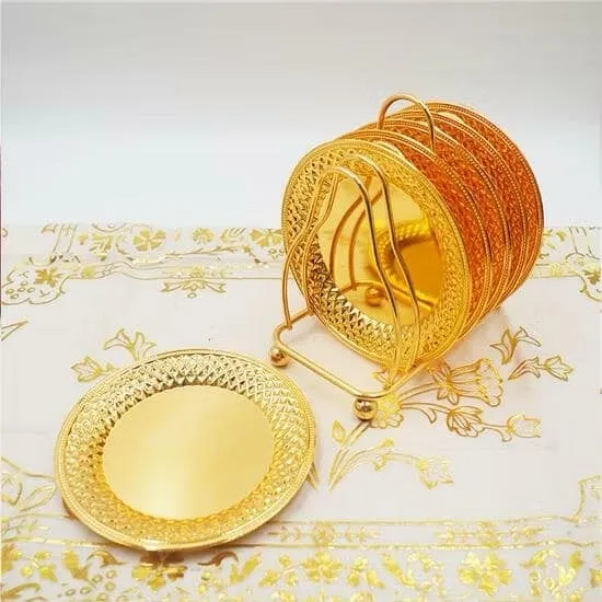 Golden Glass Coaster 01391