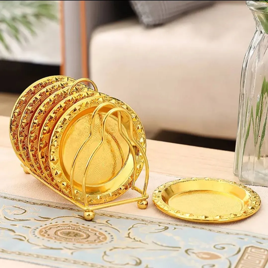 Golden Glass Coaster 01391