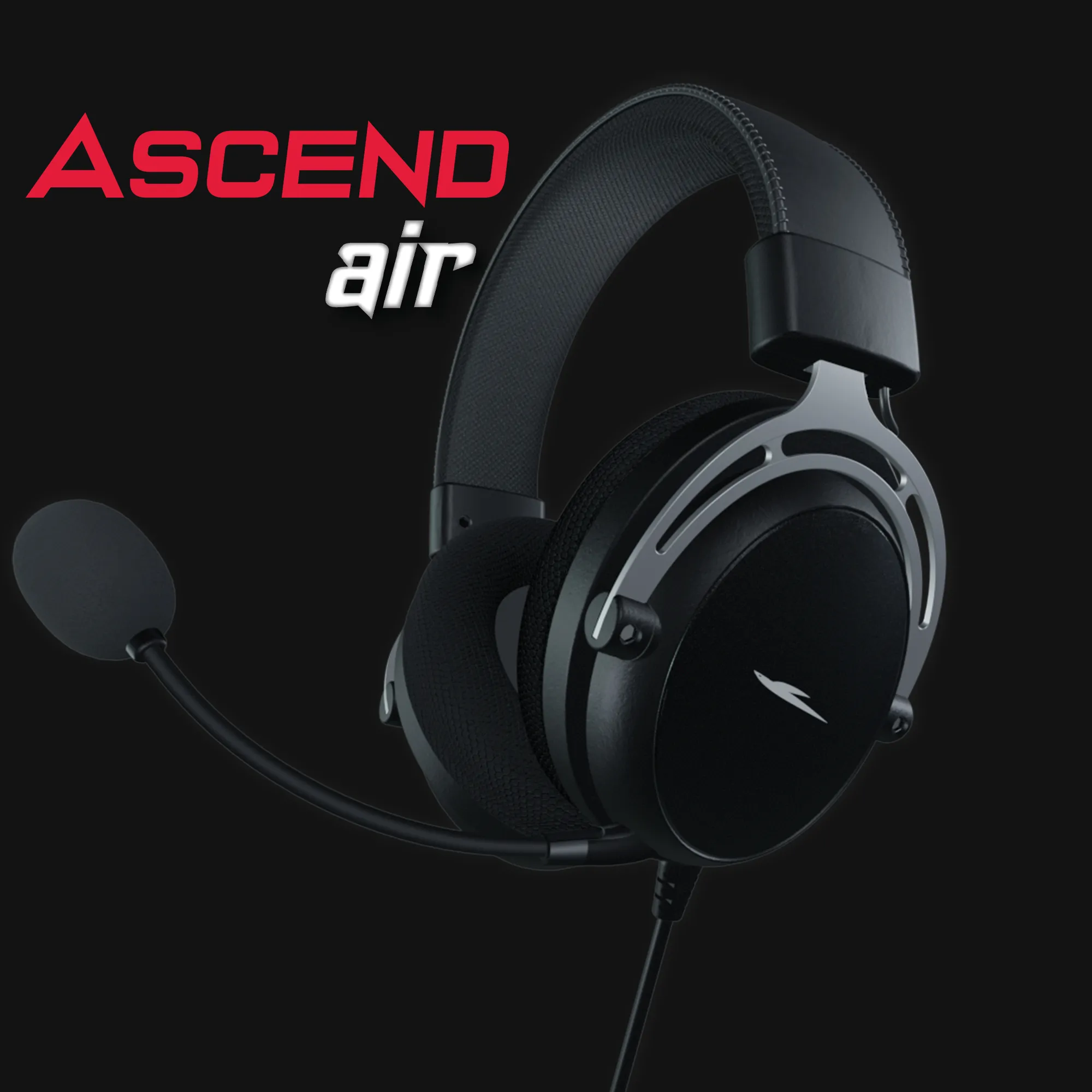 ASCEND AIR 7.1 Surround Ultra Lightweight Gaming Headphone – Aluminum Frame, 53mm Drivers, Mesh Earcups, PC/Mobile Compatible