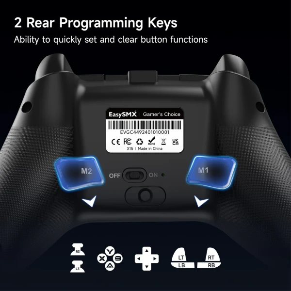 EasySMX X15 RGB Tri-Mode Wireless Controller RGB Tri-Mode Wireless Controller - Image 5