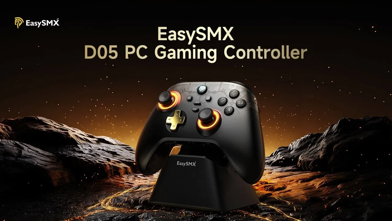 EasySMX D05 Multiplatform Gaming Controller with Smart Charging Dock