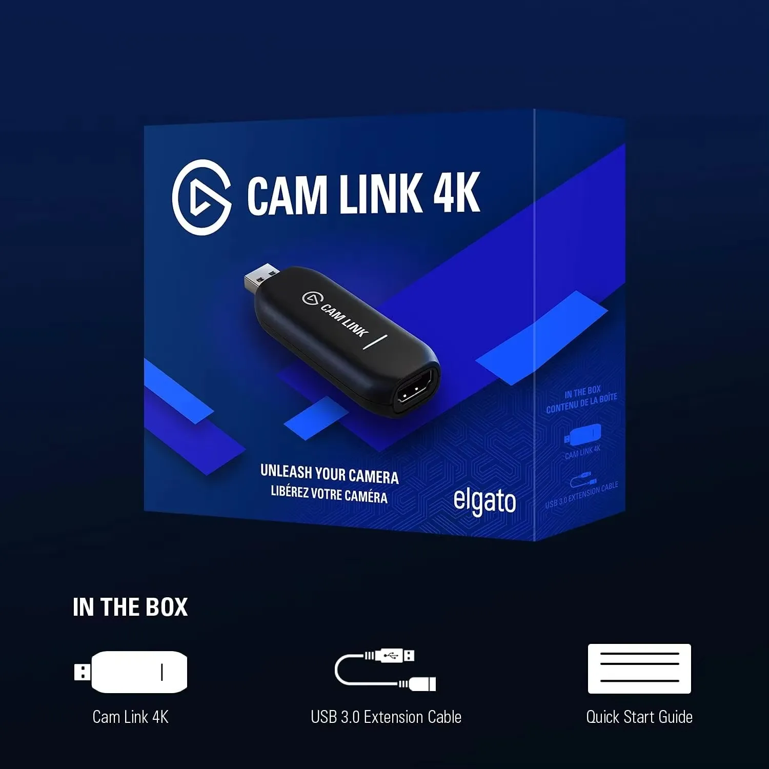 Elgato Cam Link 4K External Camera Capture Card Stream and Record with DSLR Camcorder for Video Conferencing Home Office Gaming