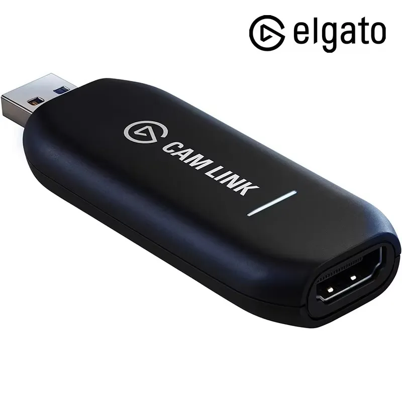 Elgato Cam Link 4K External Camera Capture Card Stream and Record with DSLR Camcorder for Video Conferencing Home Office Gaming