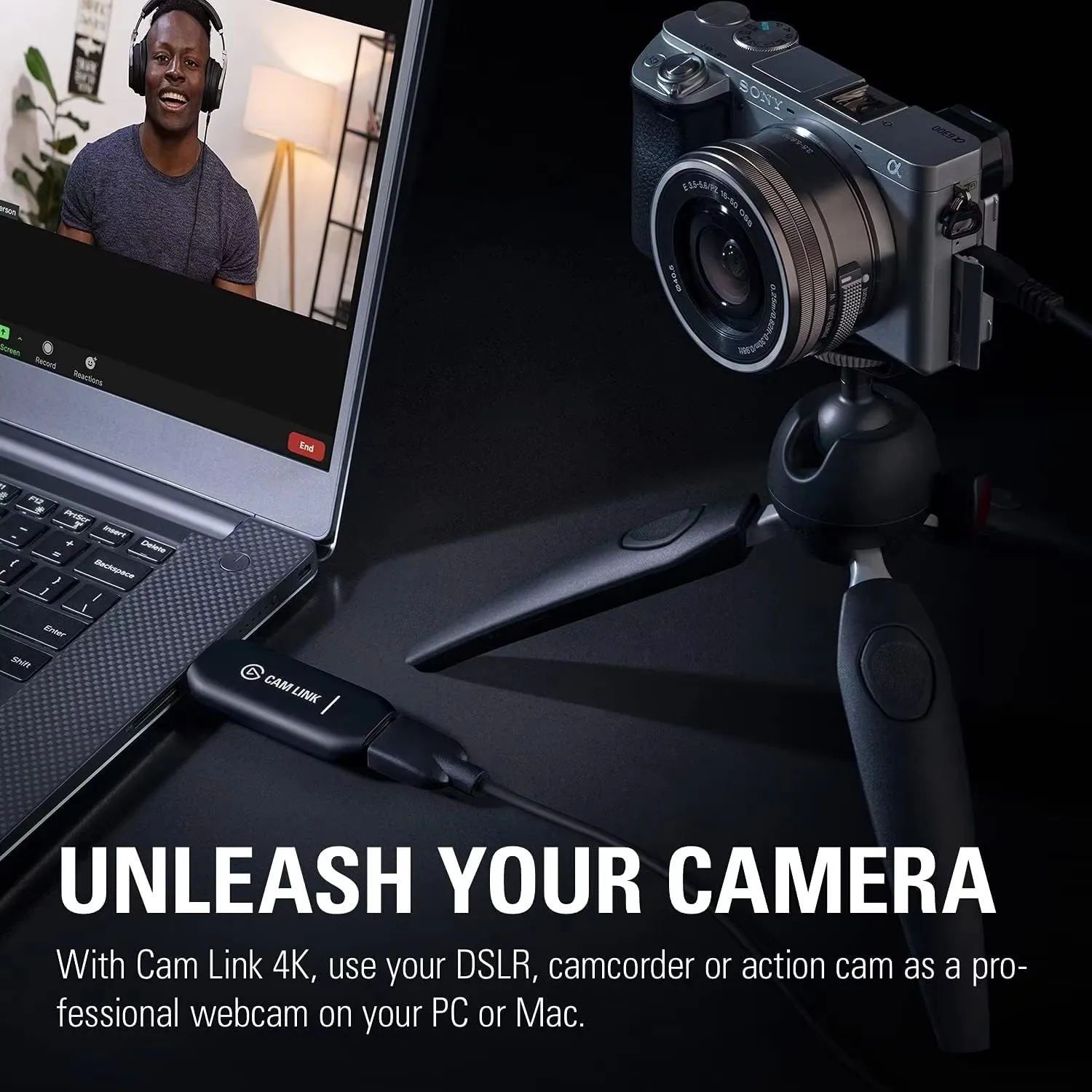Elgato Cam Link 4K External Camera Capture Card Stream and Record with DSLR Camcorder for Video Conferencing Home Office Gaming - Image 3