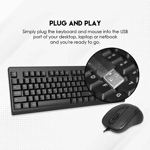Fantech KM103 Usb Wired Keyboard And Mouse Combo - Image 3