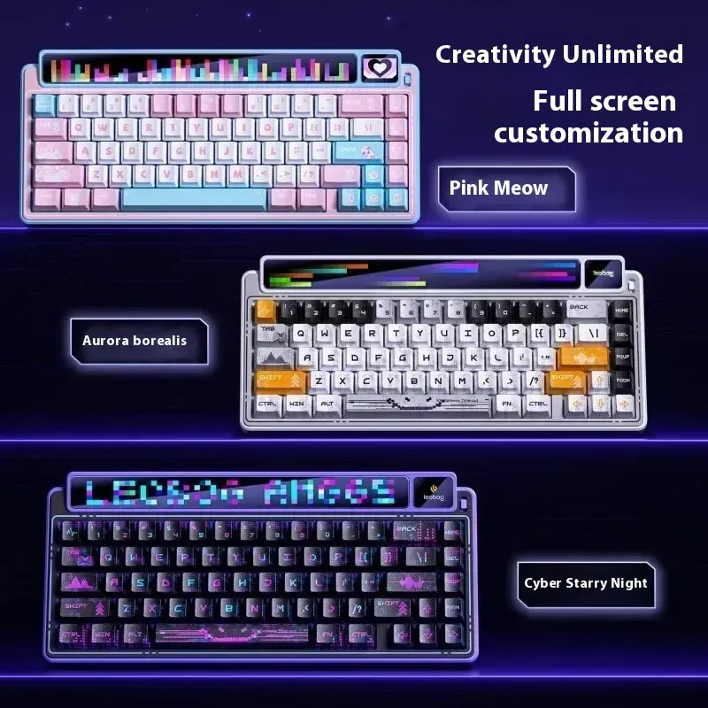 LEOBOG AMG65 Tri-mode Mechanical Keyboard LED Intelligent Screen