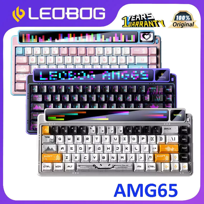 LEOBOG AMG65 Tri-mode Mechanical Keyboard LED Intelligent Screen