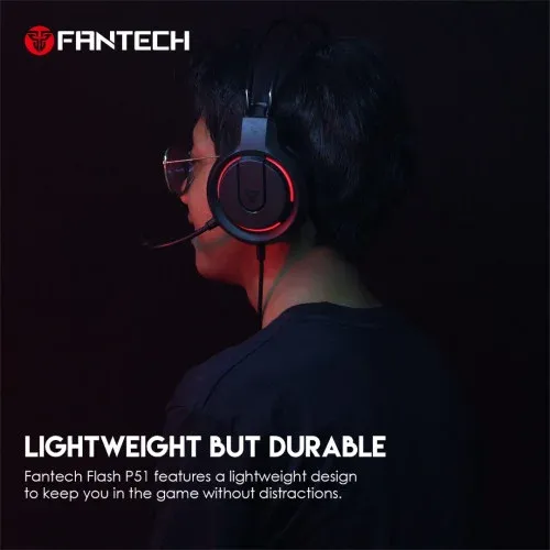 FANTECH P51 Power Bundle Keyboard, Mouse, Mouse Pad, Headphone, Headphone Stand - Image 3