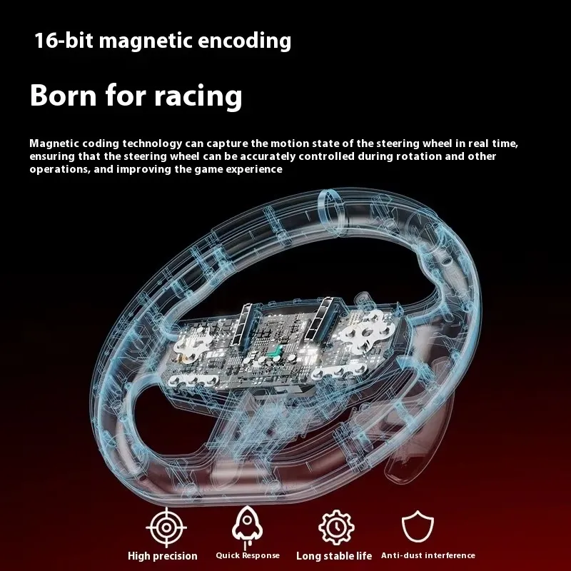 Pxn V9 Gen2 Gamer Steering Racing Pedal Shifting Game Console 900 Degree Magnetic Simulator PC Car Racing Steering Wheel Custom