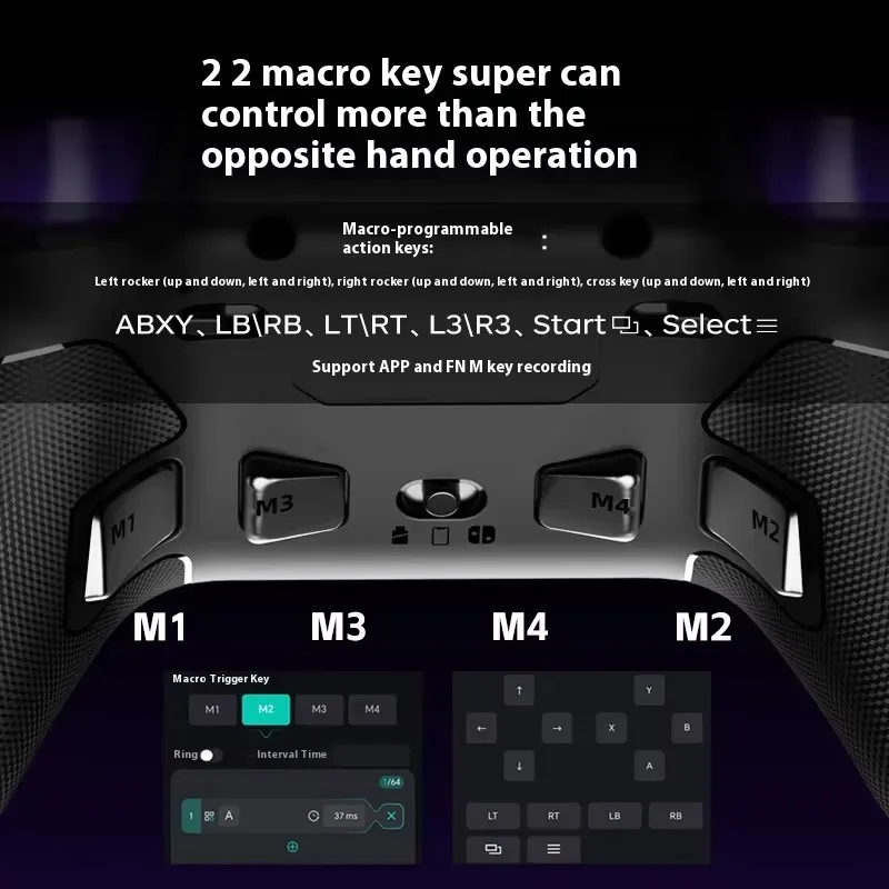 PXN P5 8K Three Modes Wireless Bluetooth Gamepads Custom 8000Hz Polling Rate Hall Trigger For PC NS Phone Gaming Controllers - Image 6
