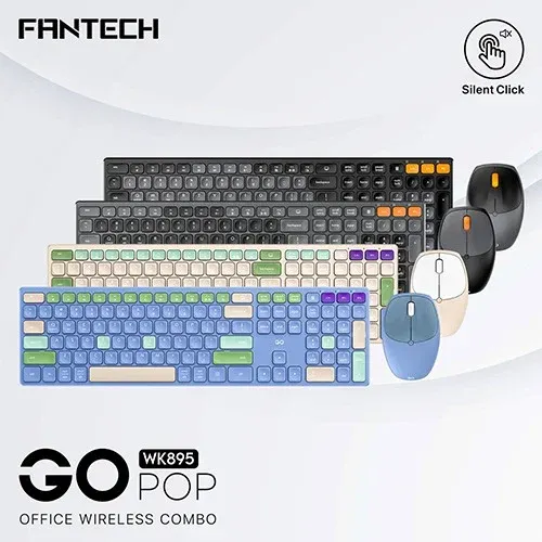 FANTECH WK895 Go Pop Wireless Multimedia Office Keyboard And Mouse Combo