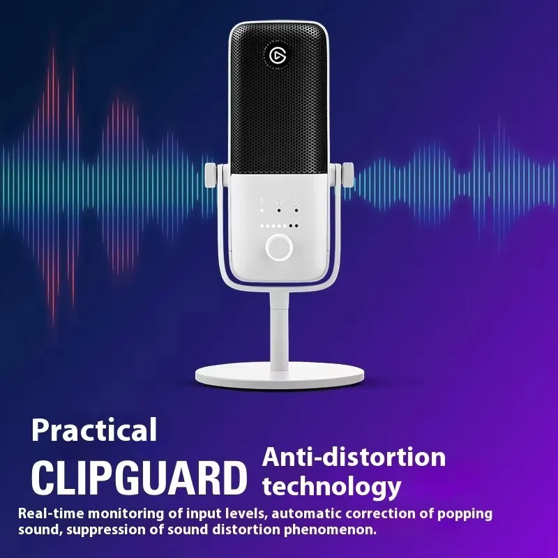 Elgato WAVE:3 Condenser Microphone USB Wave Link Sound Card Suppress Sound Distortion for Gaming Live Broadcast Custom