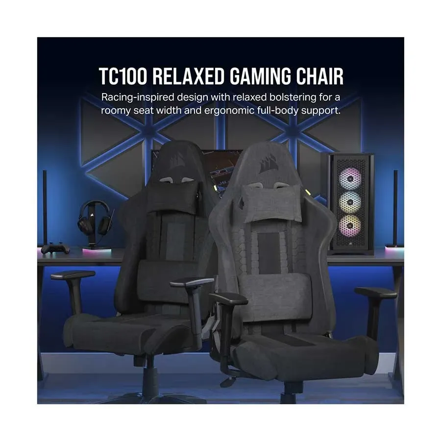 Corsair TC100 RELAXED Fabric Gaming Chair Black