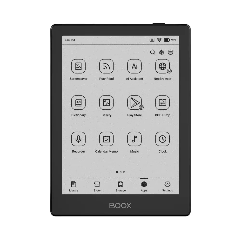 Onyx BOOX GO 6 Ereader 2+32G Android 12 6" HD Eink Carta1300 Screen with AG Glass Flat Cover-Lens 1500mAh Ereader Ebook E-ink