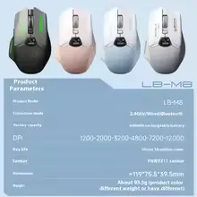 LINGBAO M8 Tri-Mode Wireless Gaming Mouse - Image 4