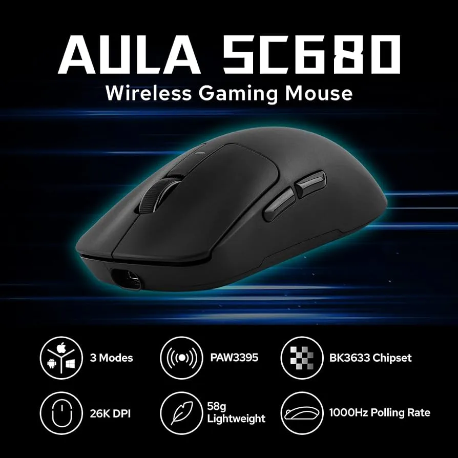 AULA SC680 3395 Wireless Gaming Mouse