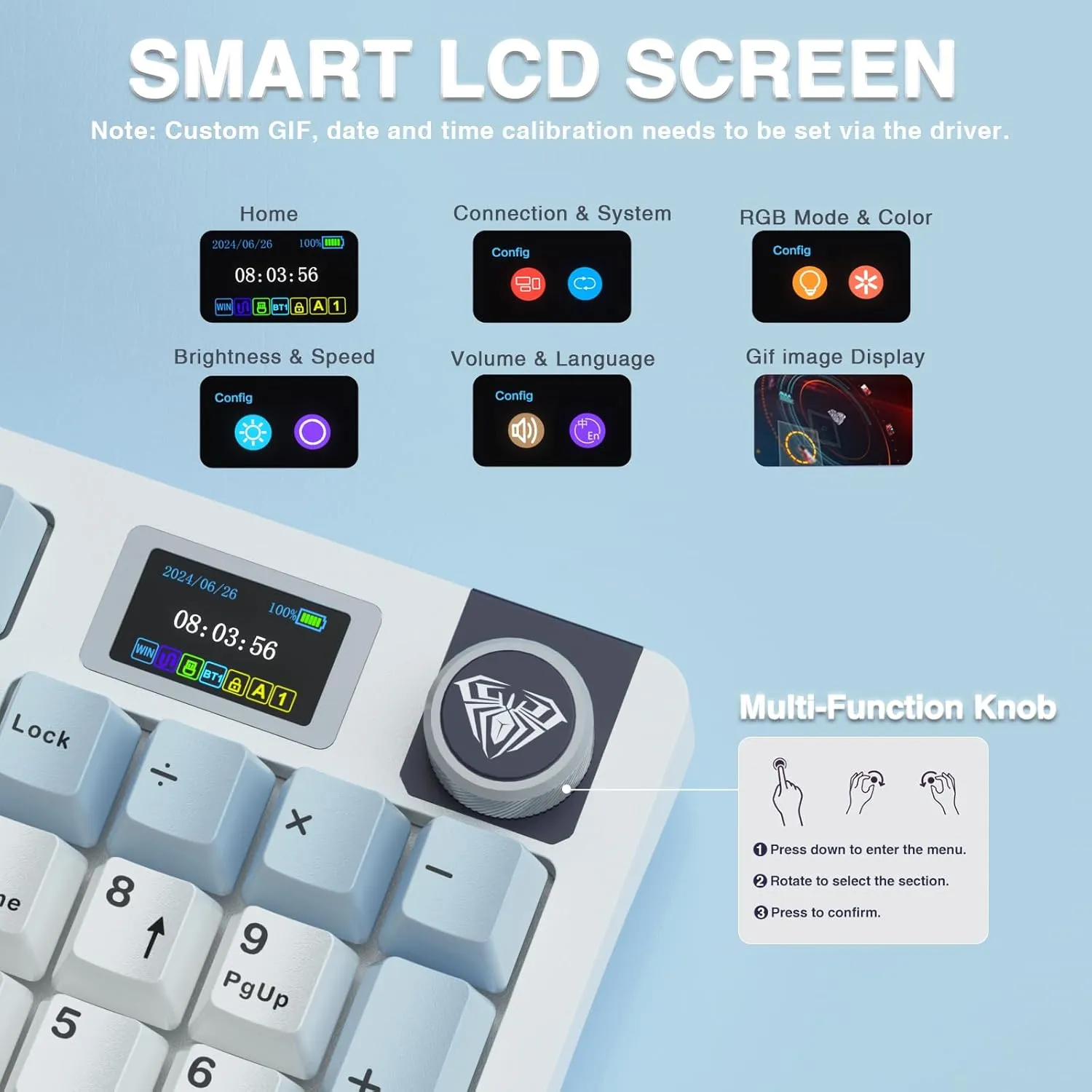 AULA S98 PRO Wireless Gasket Mounted Mechanical Keyboard - Image 4