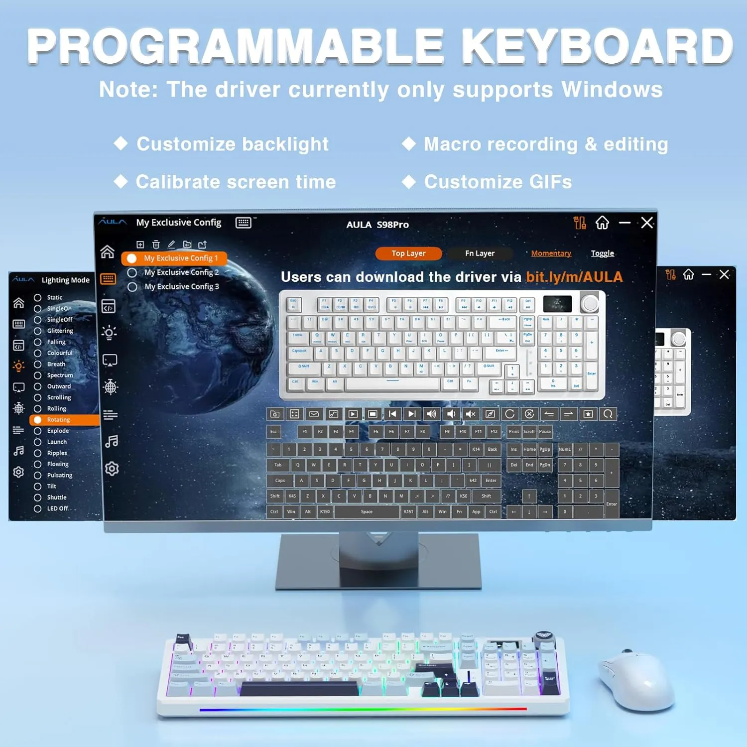 AULA S98 PRO Wireless Gasket Mounted Mechanical Keyboard - Image 7