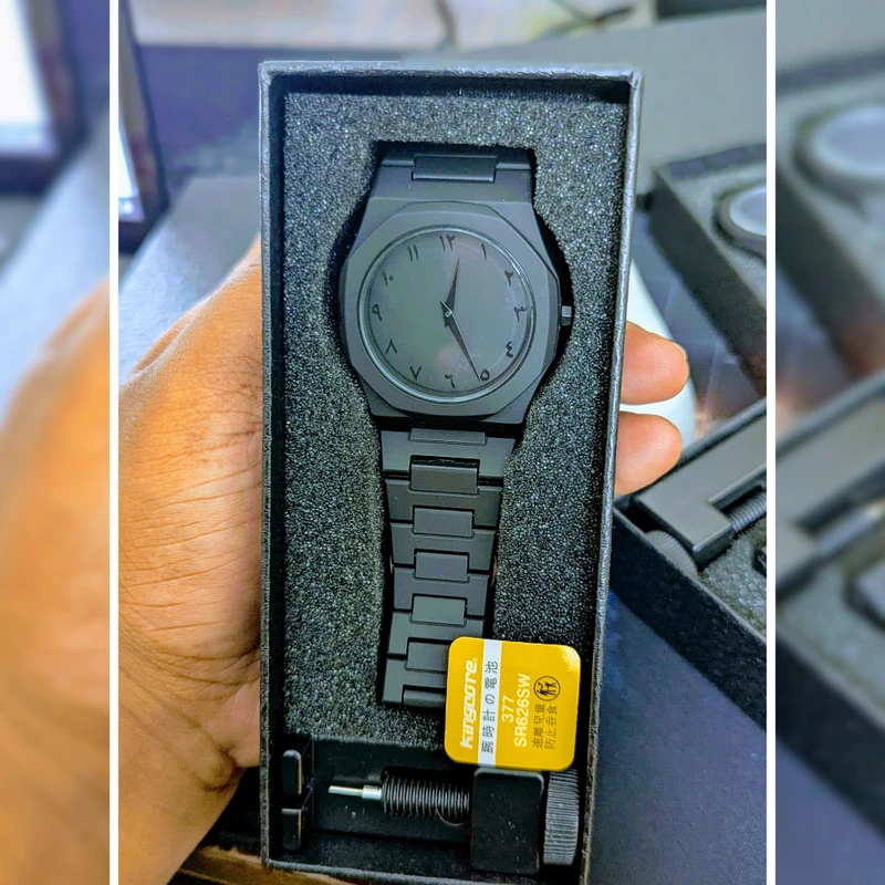 Premium Arabic Watch 🖤 Full Black Edition