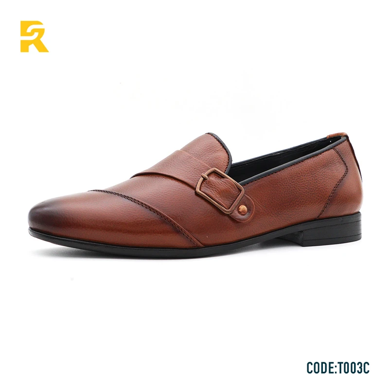 Classic Black Leather Tarcel with Buckle Design
