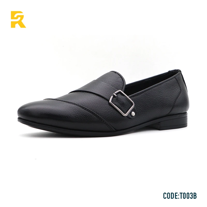Classic Black Leather Tarcel with Buckle Design - Image 3