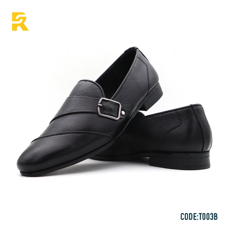 Classic Black Leather Tarcel with Buckle Design - Image 4