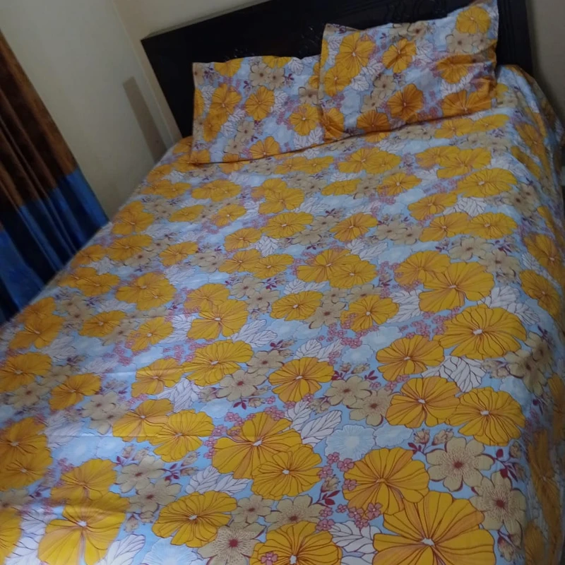 Exportable Cotton Bed Sheet without Side Pillow - Image 3