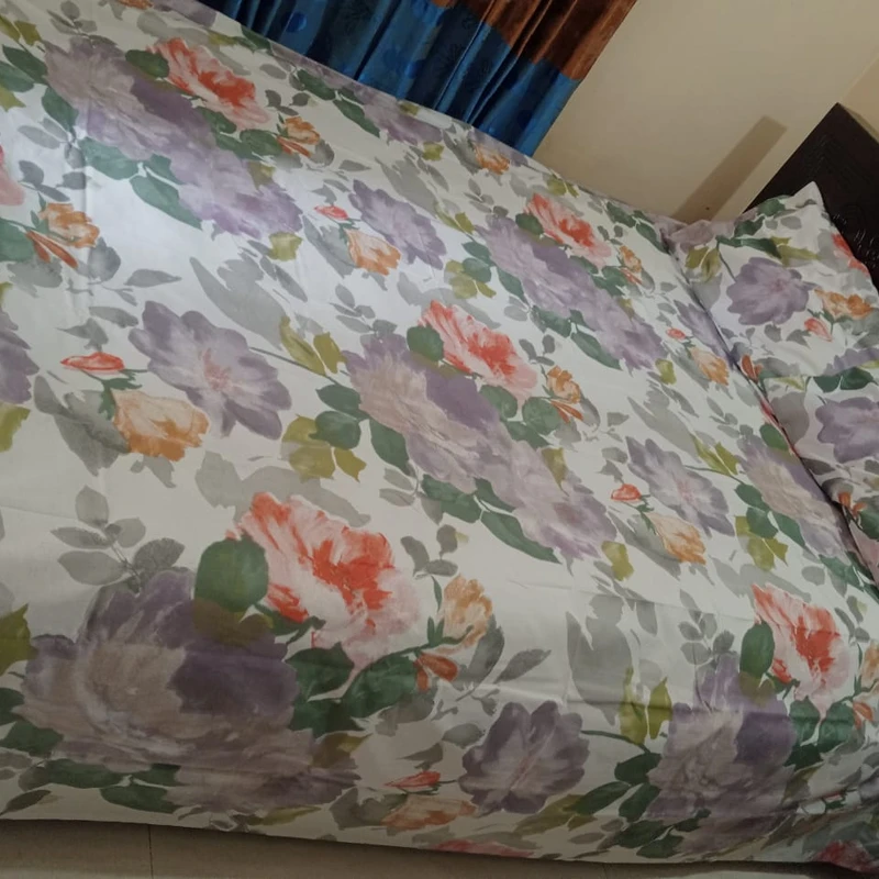 Exportable Cotton Bed Sheet without side pillow - Image 4