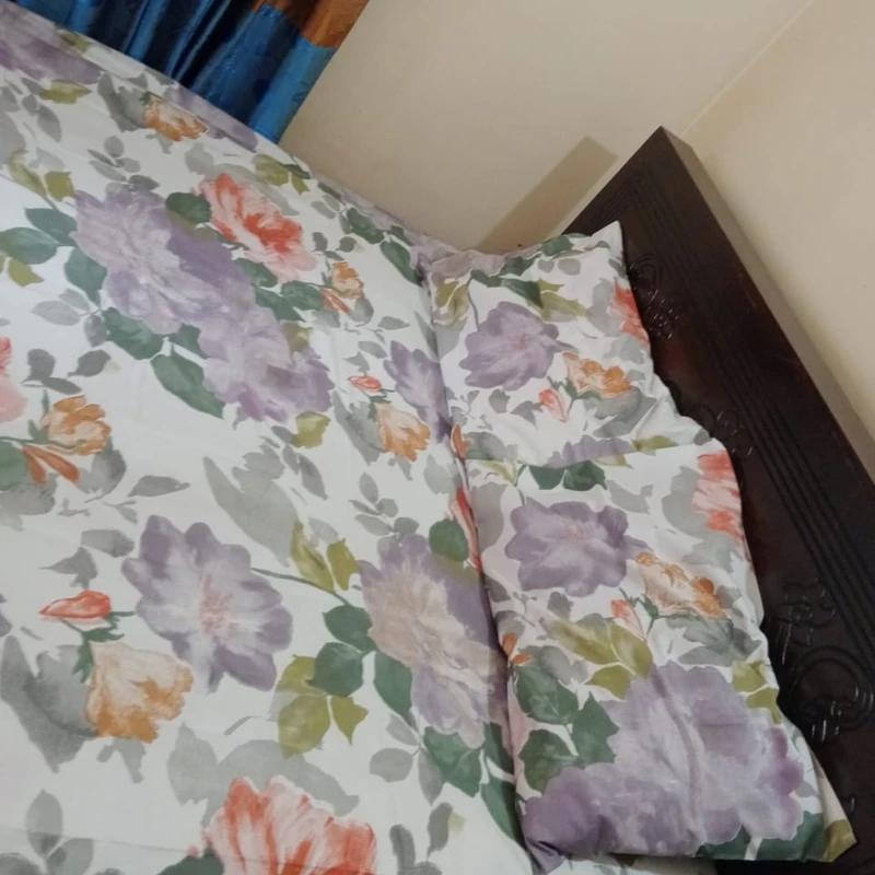 Exportable Cotton Bed Sheet without side pillow - Image 5
