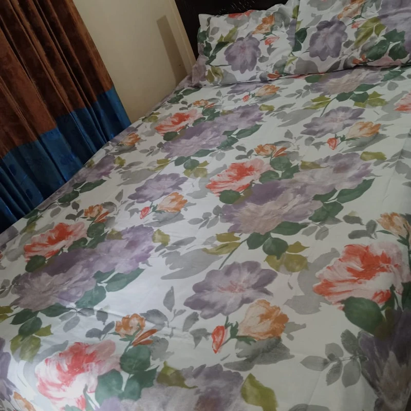 Exportable Cotton Bed Sheet without Side Pillow