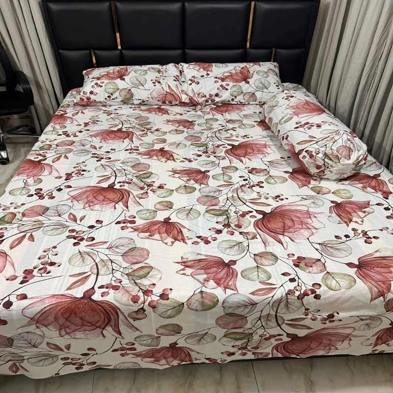 Exportable Cotton Bed Sheet without Side Pillow - Image 3