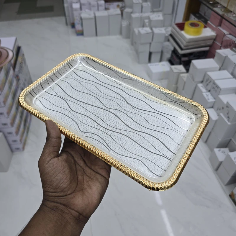 German steel metal Glossy Rectangular Tray - Image 4