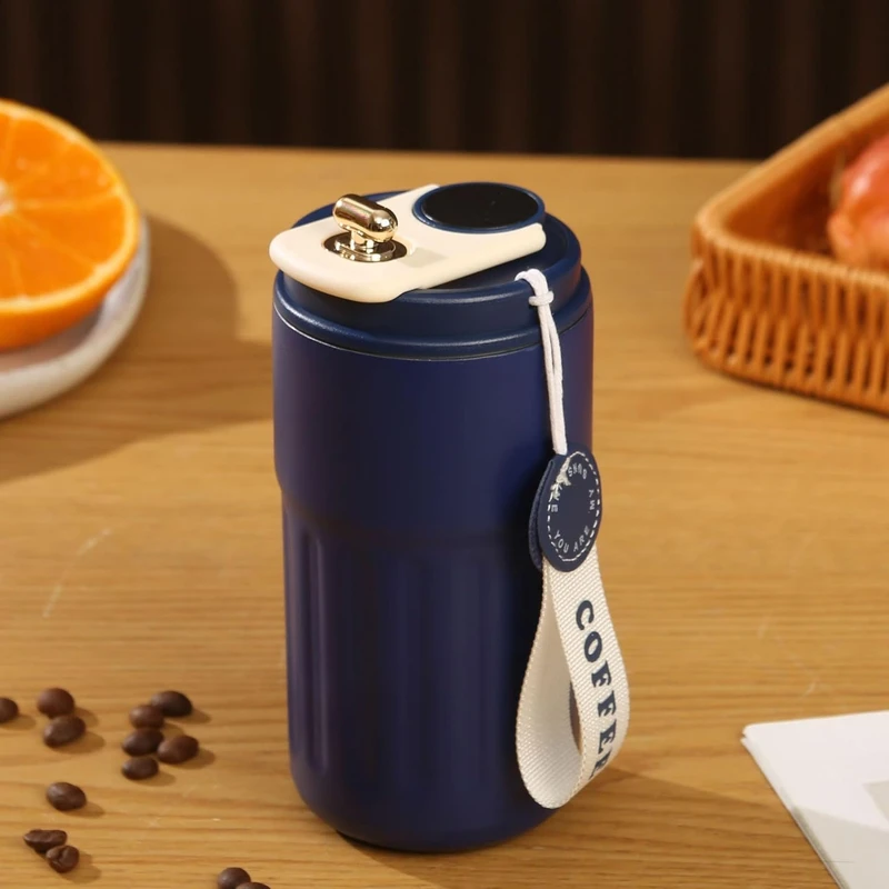 Smart Temperature Display Coffee Cup 316 Stainless Steel Thermos Cup Girls Cute Travel Cup with Handle Car Cup 450 ml - Image 10