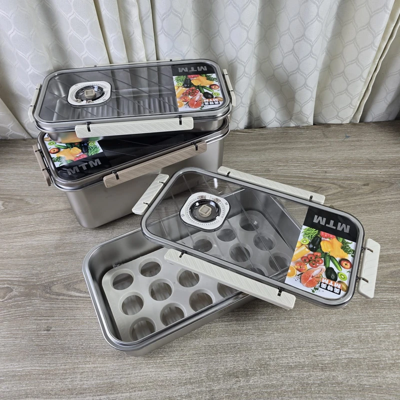 3 pcs set Sealed Dumpling Box Kitchen Housewares Special Freezer Box for Refrigerator Food Keeper Visible Cover Kitchen Storage Containers