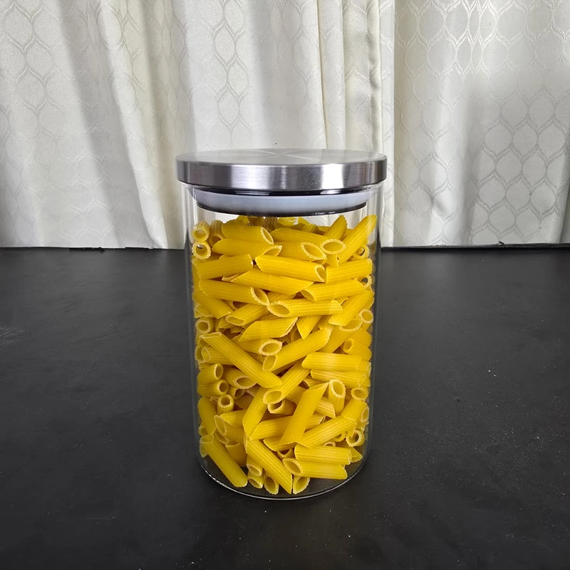 Leakproof Glass Storage Jar – 1000 mL | Airtight, Moisture-Proof Food Container with Stainless Steel Lid