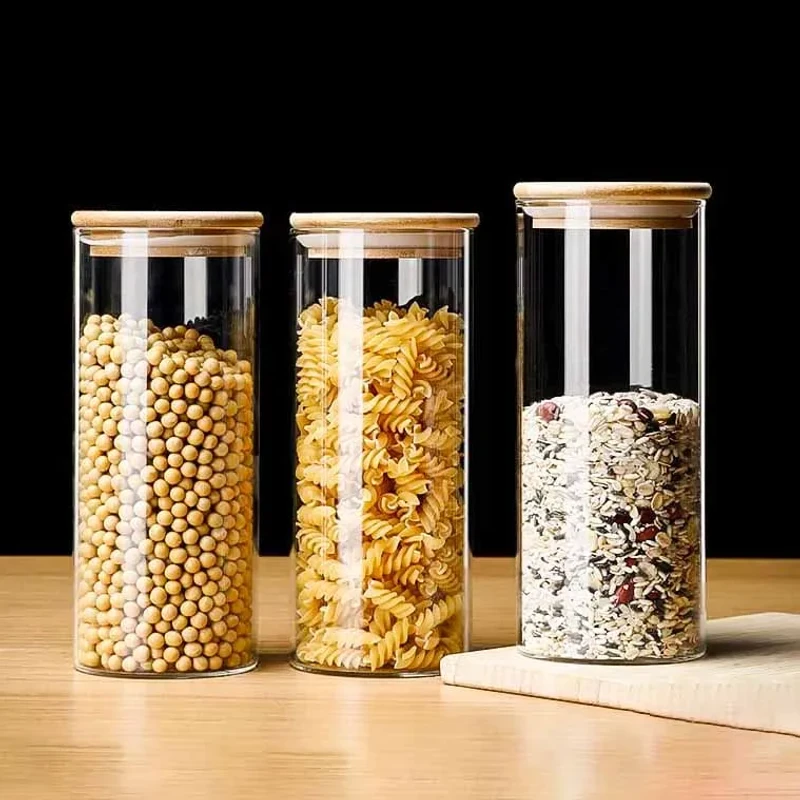 450ML Spice Glass Jar & 100% Airtight Wooden Lid