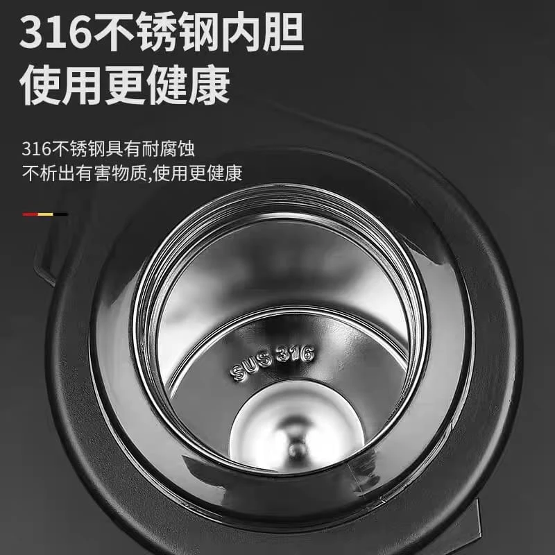 Huaya 316 Stainless Steel Travel Thermos Kettle Large Capacity | Outdoor & Car Use | 1300/1700ml