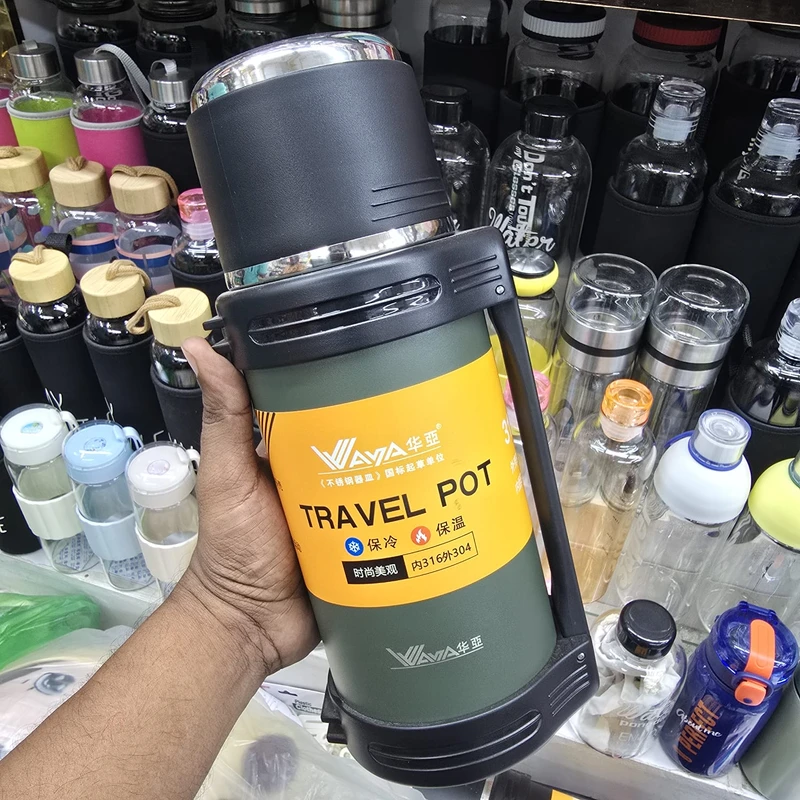 Huaya 316 Stainless Steel Travel Thermos Kettle Large Capacity | Outdoor & Car Use | 1300/1700ml - Image 8