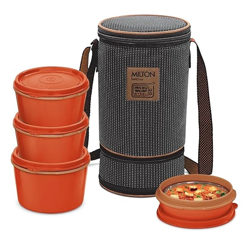 Milton Softline Microwow Lunch Box Set 4 Box with bag