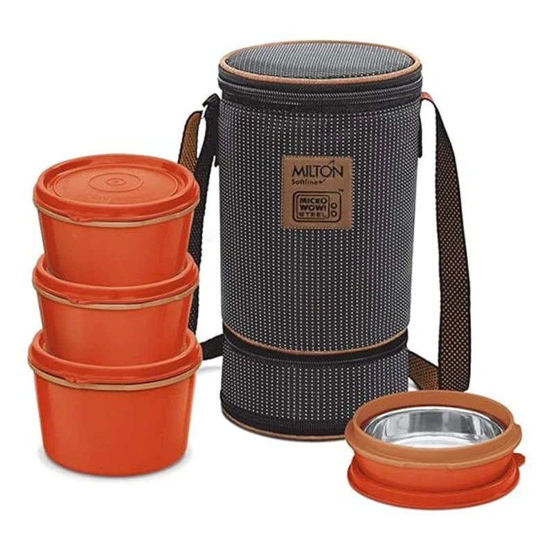 Milton Softline Microwow Lunch Box Set 4 Box with bag - Image 3