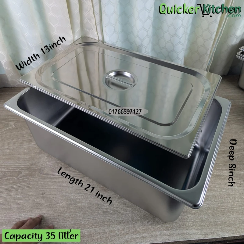 Buffet Tray Serving Tray for Buffet Steam Table Trays Buffet Server Dish Buffet Foods Holder Buffet Plates Buffet Rectangular Tray Anti Jam Steam Table Pan Stainless Steel