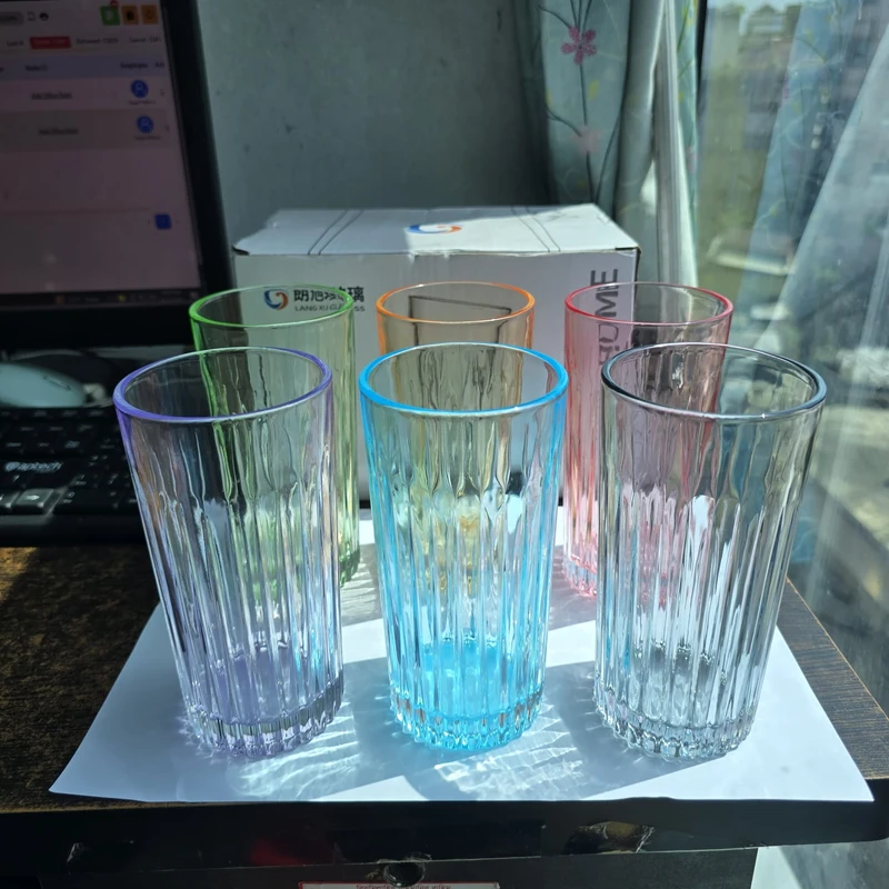 6pc multi colour water glass  AB1