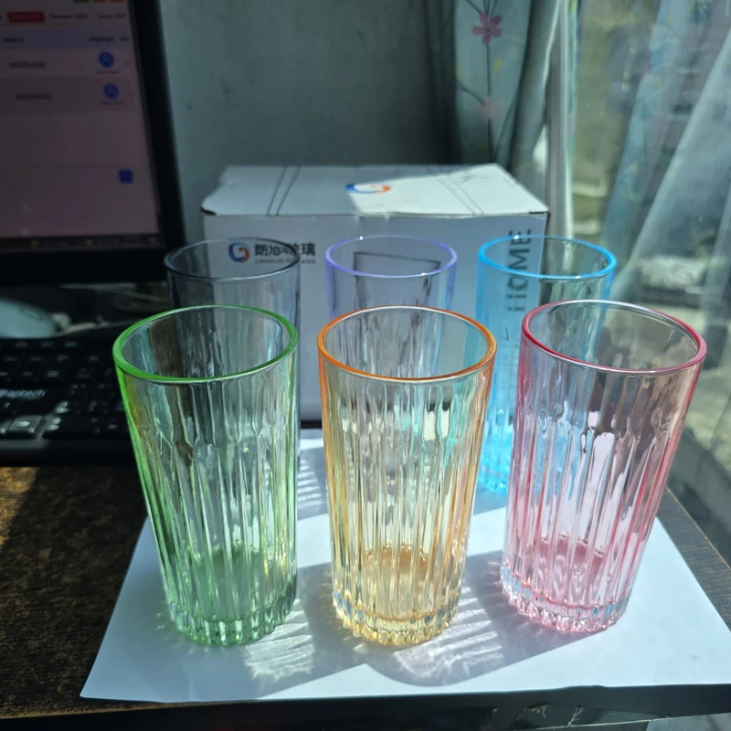 6pc multi colour water glass  AB1 - Image 3