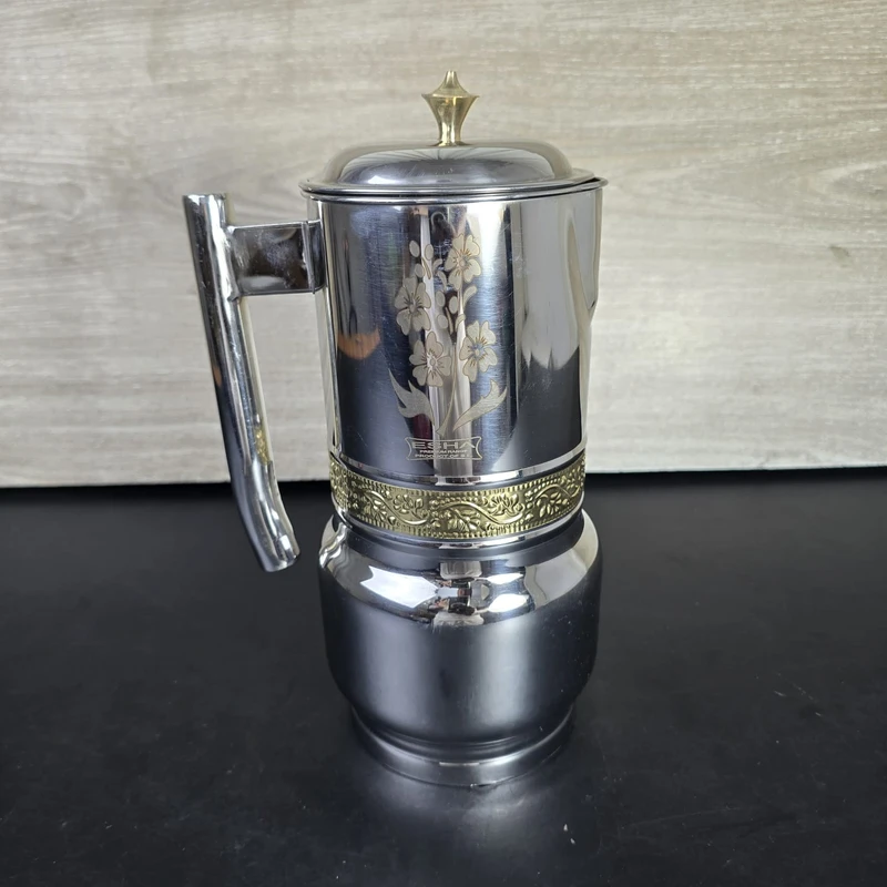 2 Litter Stainless steel water jug round golden ring A4