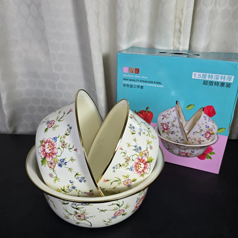 Boshilang Amamel High-Quality Stainless Steel Bowl Set – 3 Pieces