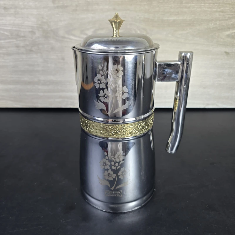 2 Litter Stainless steel water jug round golden ring