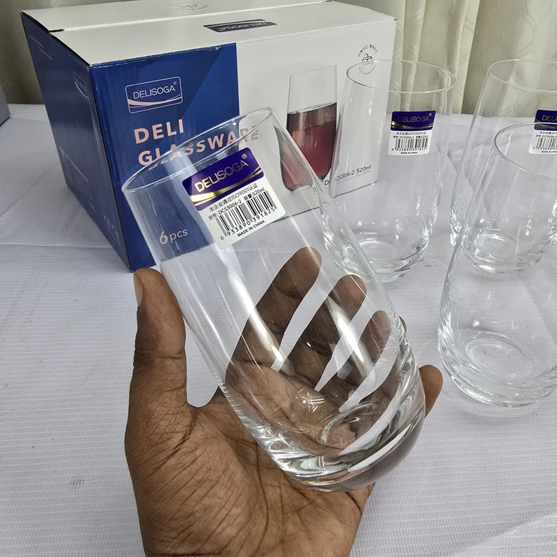 Deli soga 520ml 6 Pcs Transparent Glass