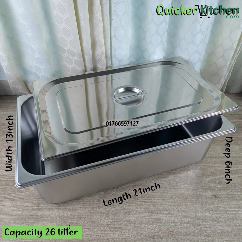Buffet Tray Serving Tray for Buffet Steam Table Trays Buffet Server Dish Buffet Foods Holder Buffet Plates Buffet Rectangular Tray Anti Jam Steam Table Pan Stainless Steel