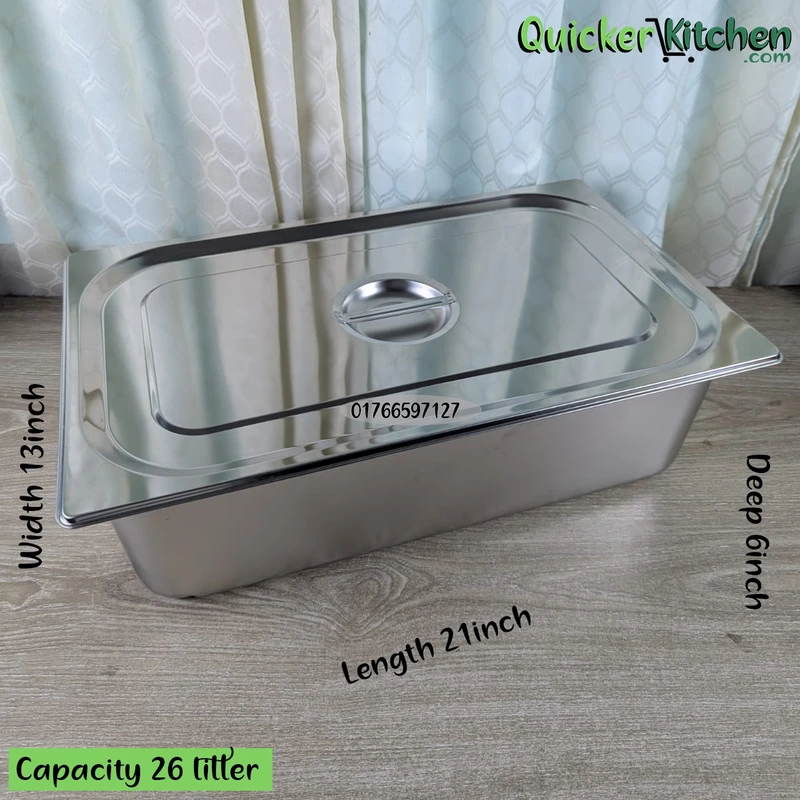 Buffet Tray Serving Tray for Buffet Steam Table Trays Buffet Server Dish Buffet Foods Holder Buffet Plates Buffet Rectangular Tray Anti Jam Steam Table Pan Stainless Steel